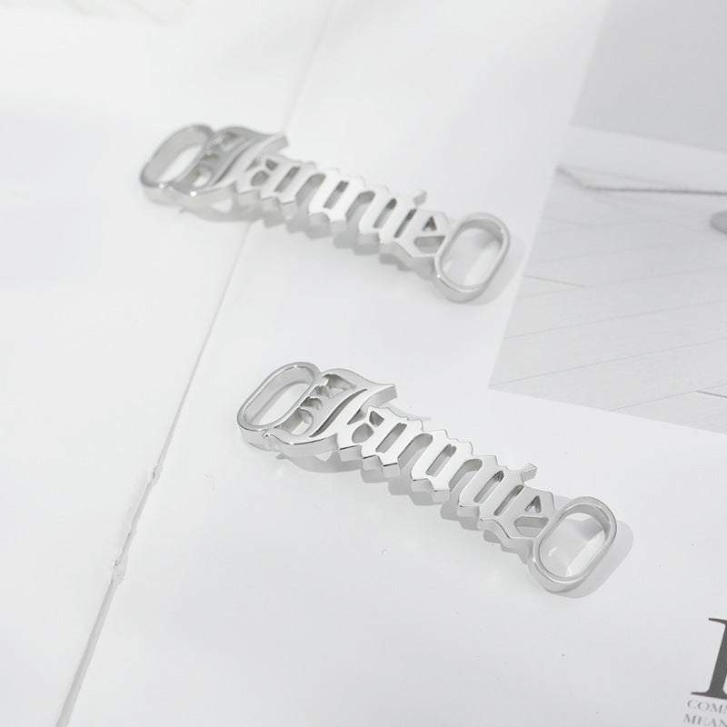 Custom Sneakers Tag for Women Men Stainless Steel Personalized Shoes Buckle
