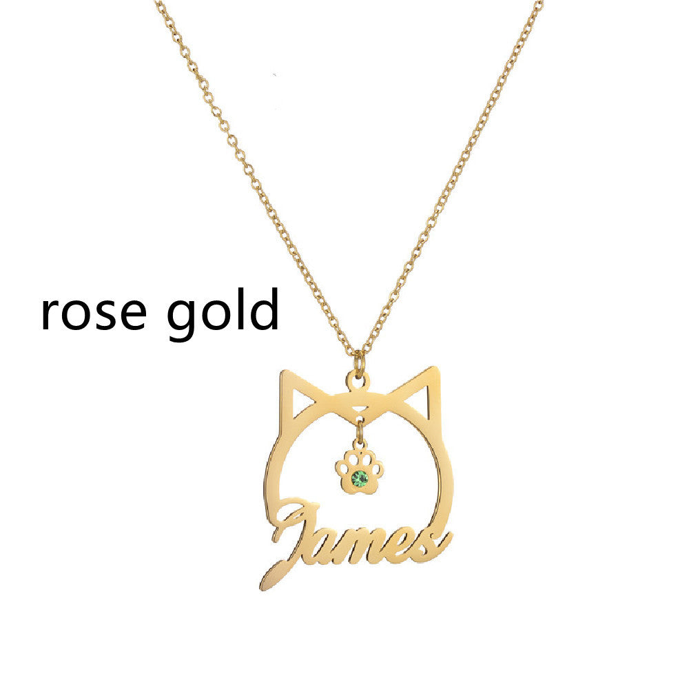 Stainless Steel English Name Necklace