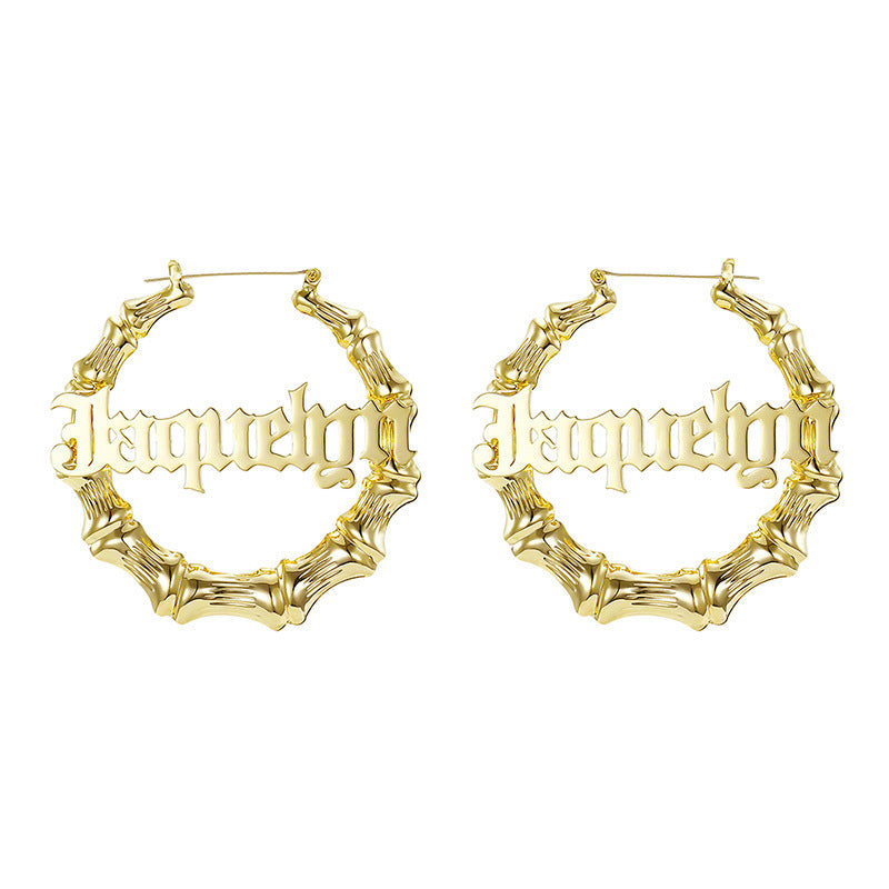 Customized name letter earrings