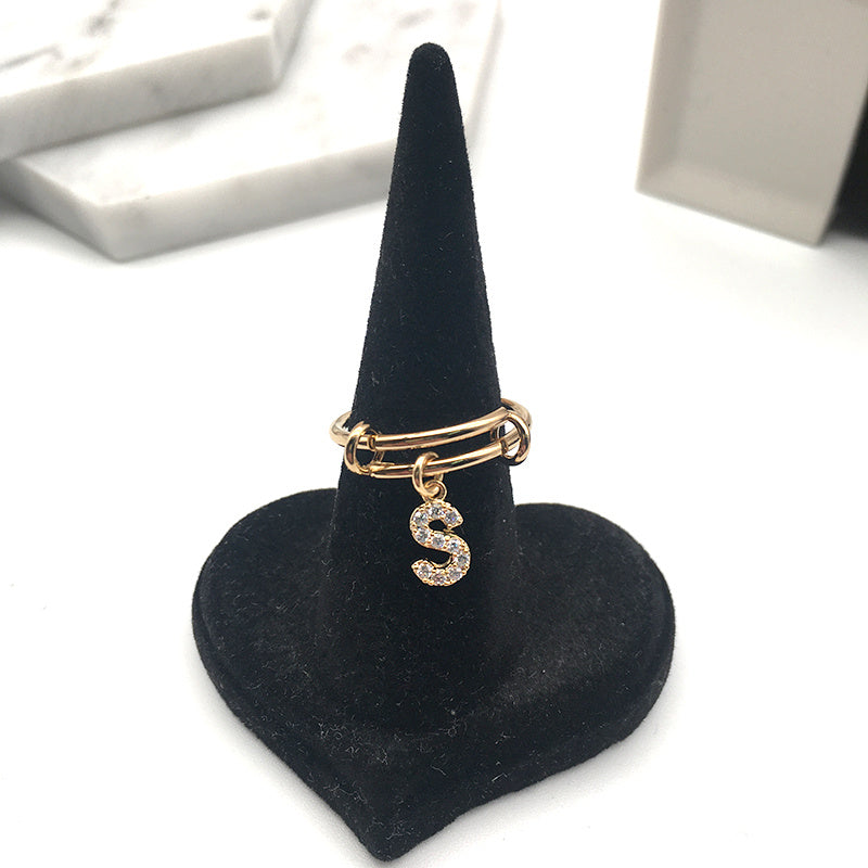 Diamond Name Letter Ring