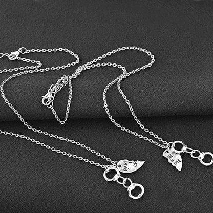 Customize Necklace Handcuff Lovers Pendant Heart-shaped Friendship Necklace