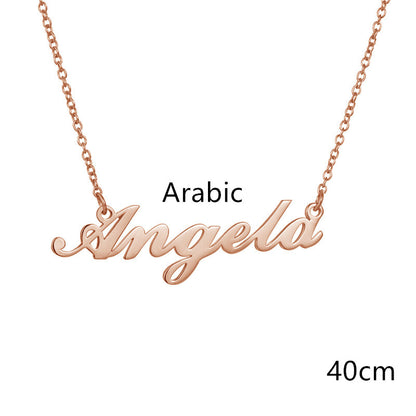 Necklace Alloy Pendant Font Fascinating Pendant Custom Name Necklace Personalized Necklace