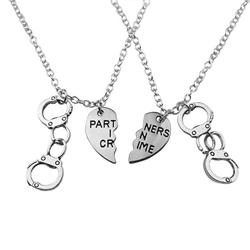 Customize Necklace Handcuff Lovers Pendant Heart-shaped Friendship Necklace