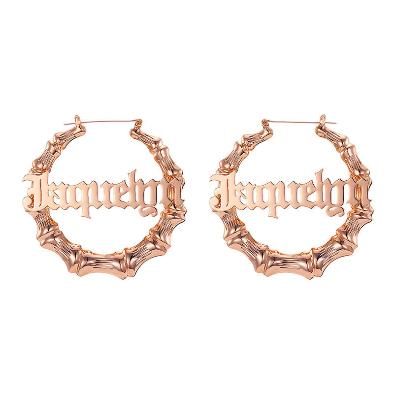 Customized name letter earrings