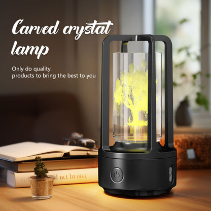 Creative 2 In 1 Audio Acrylic Crystal Lamp And Bluetooth Speaker Valentine's Day Gift Touch Night Lamp