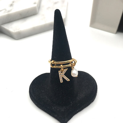 Diamond Name Letter Ring