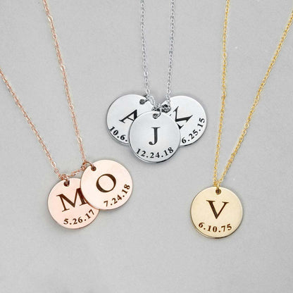 Personalised Name Disc Necklace