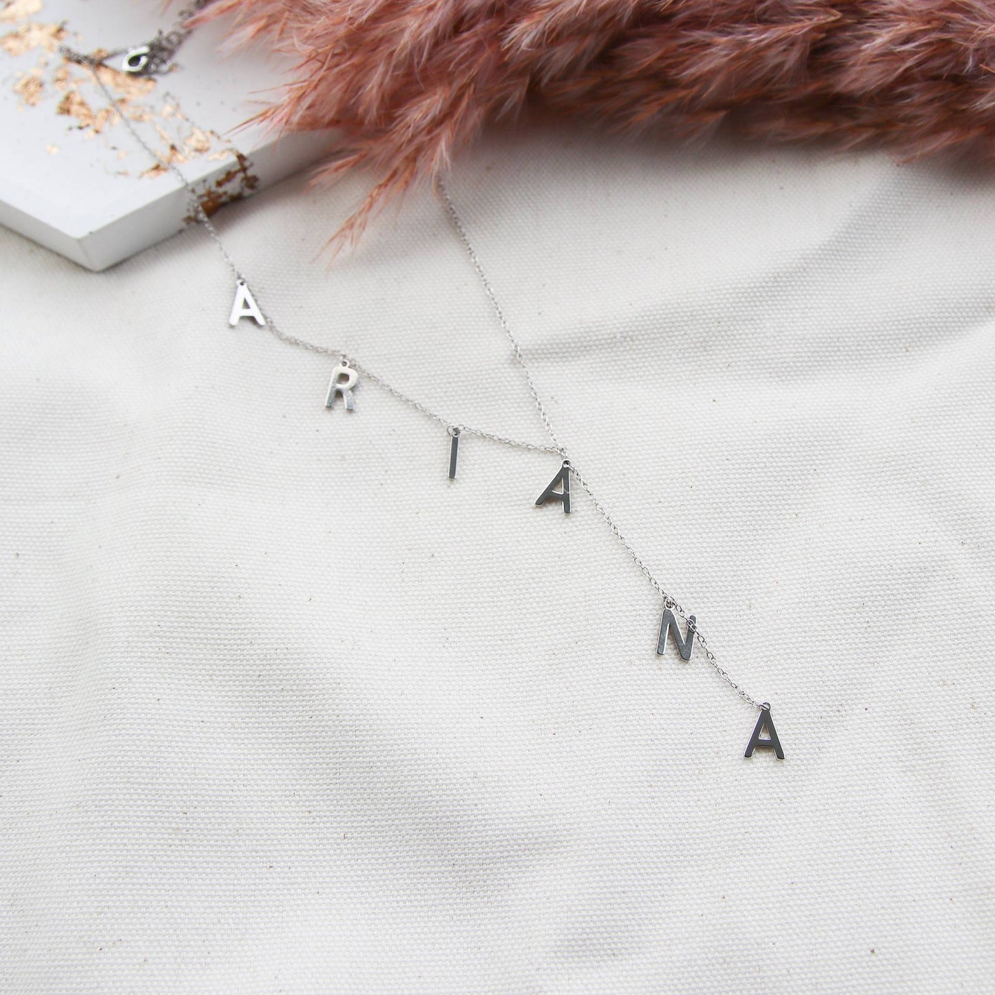 Lariat Y Name Necklace Lariat Name Necklace Dainty Name Necklace Bubble Letters Necklace For Women